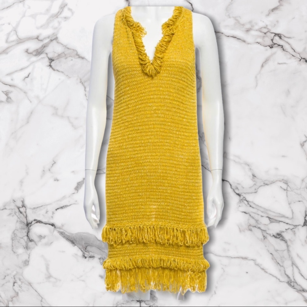 Missoni yellow Gold Glitter Dress small
